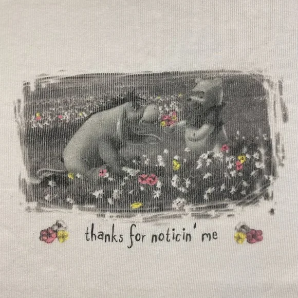 Vintage 90s Pooh Eeyore Movie Quote Essential Cartoon Tee - Picture 3 of 5